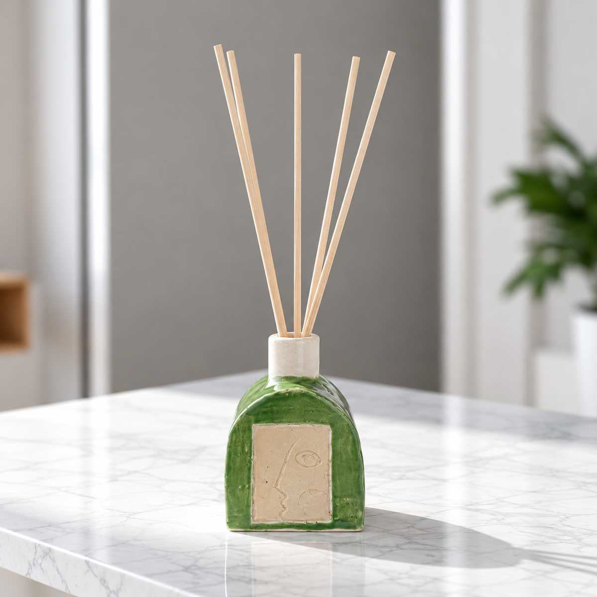 Color Handmade Ceramic Reed Diffuser, Mist fragrance, 100ml