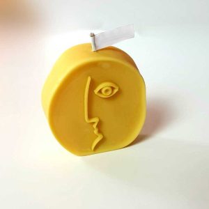 Home yellow scent candle