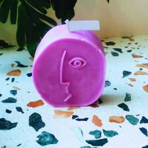 Home scented purple candle