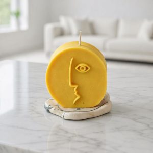 scented candle, soy wax, bubble gum aroma, picasso, 100gr, sunny yellow