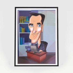 Home custom businessman caricature, made to order, 1 person