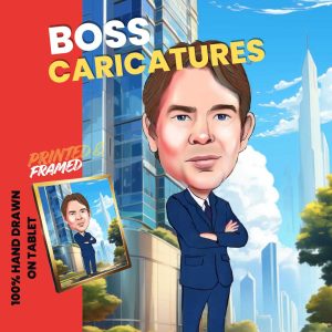 custom boss caricature, made to order, 1 person