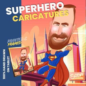 custom boss caricature, made to order, 1 person (copy)