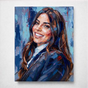 custom modern portrait, hand painted, made to order