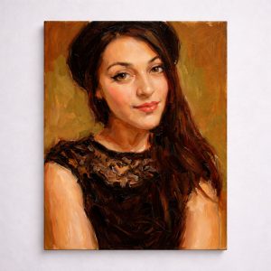 custom realistic portrait, hand painted, made to order